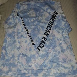 Long Sleeve Tie Dye American Eagle T-Shirt